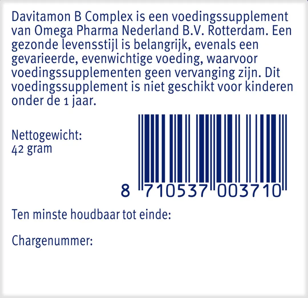 Davitamon Vitamine B-Complex Forte met Biergist - 100 Tabletten