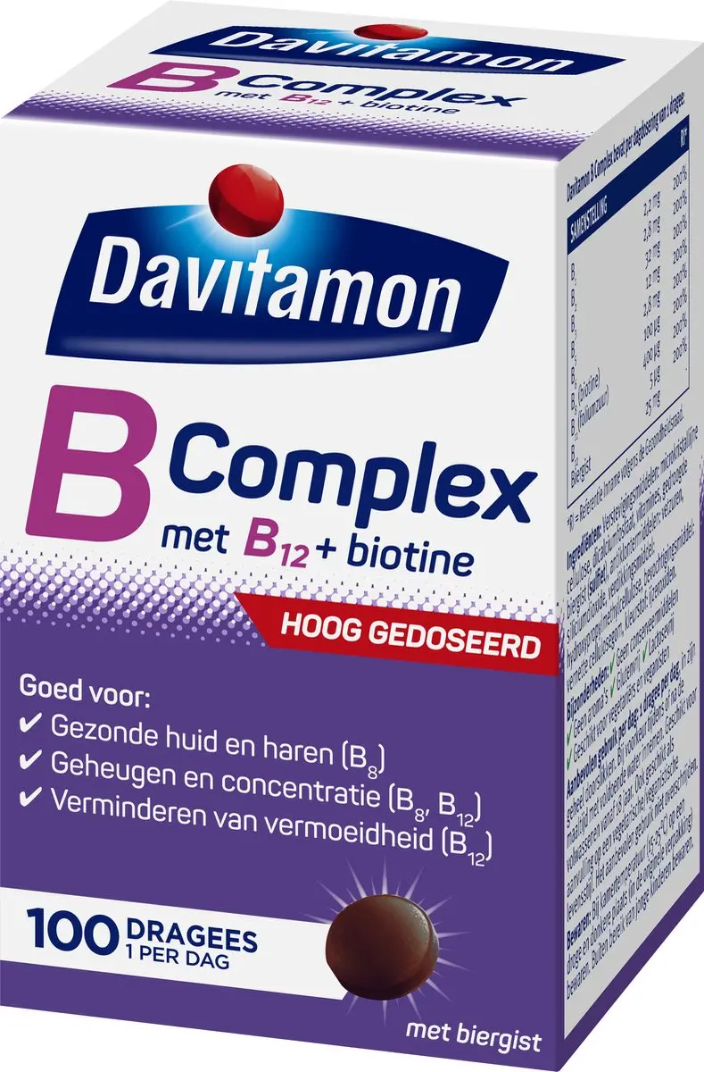 Davitamon Vitamine B-Complex Forte met Biergist - 100 Tabletten