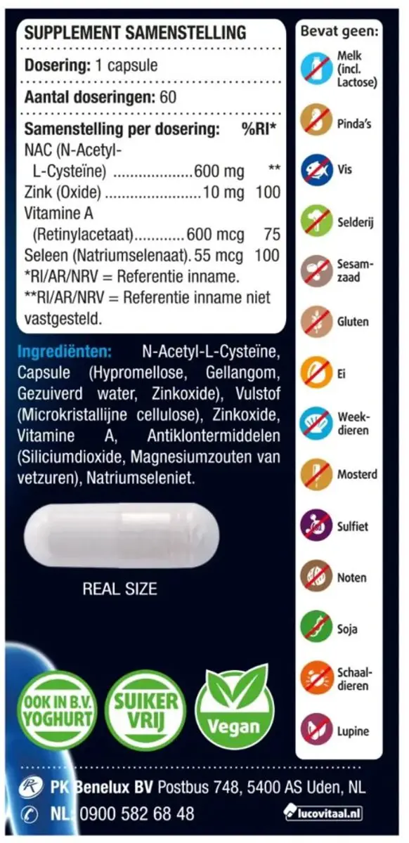 Lucovitaal Slijmvliezen in de Longen 120 Capsules - 2x60
