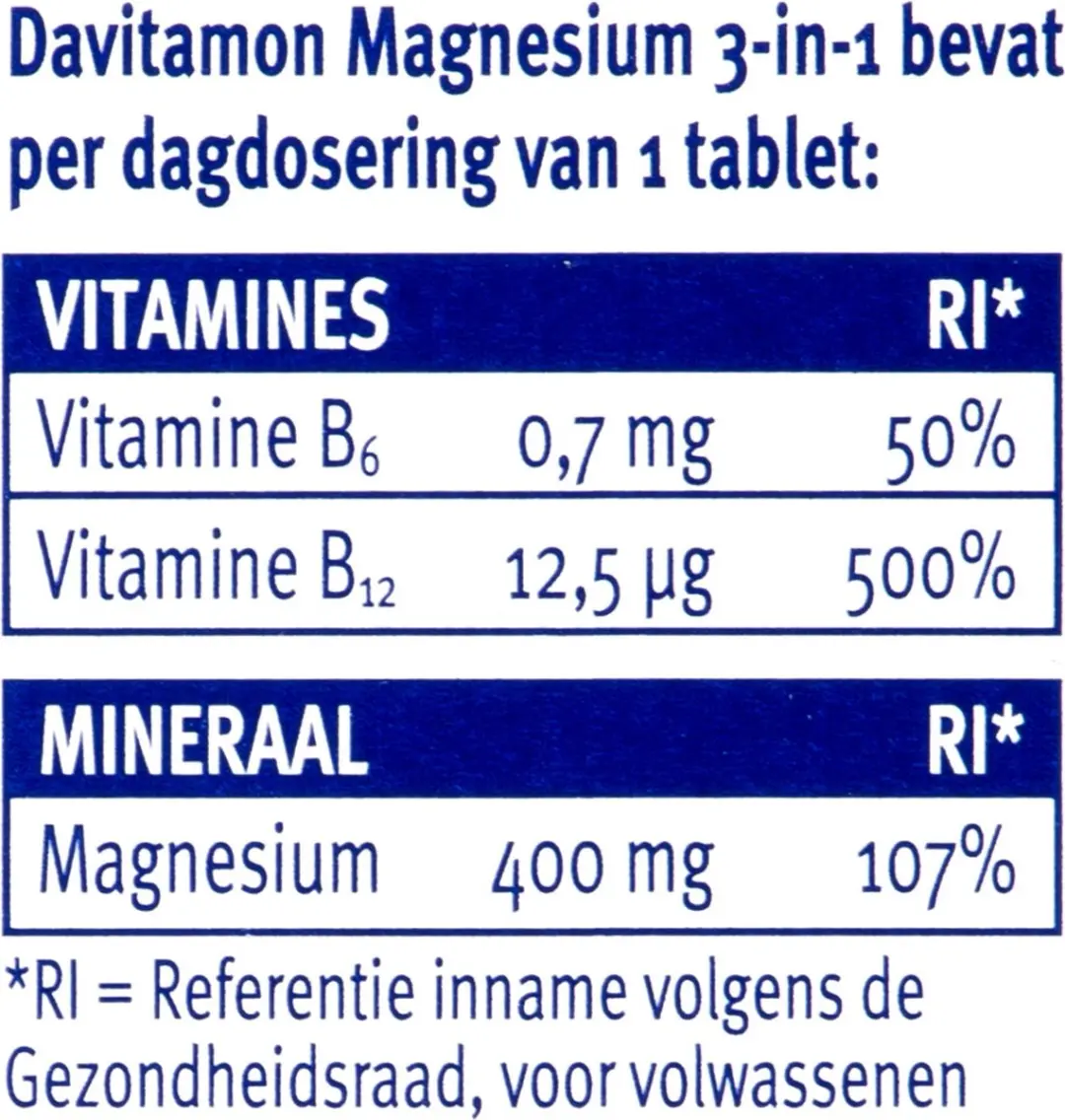 Davitamon Magnesium 3-in-1 - 60 Tabletten