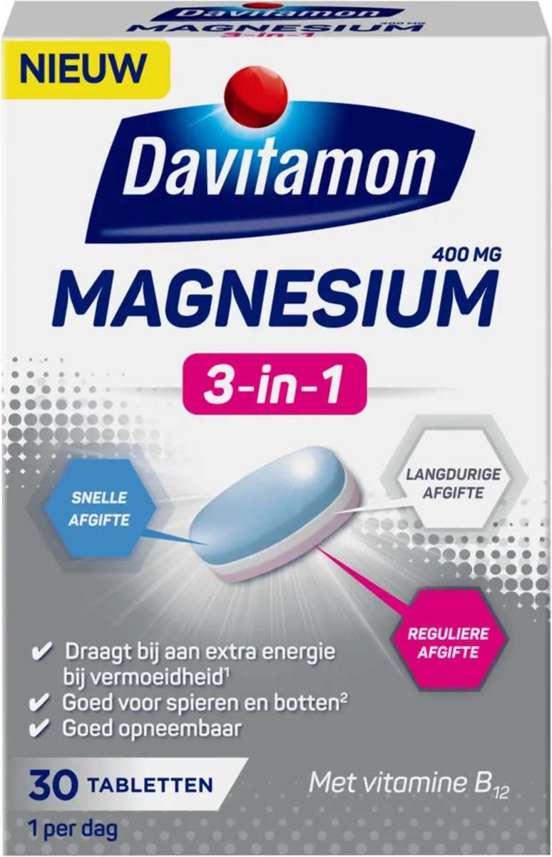 Davitamon Magnesium 3-in-1 - 60 Tabletten