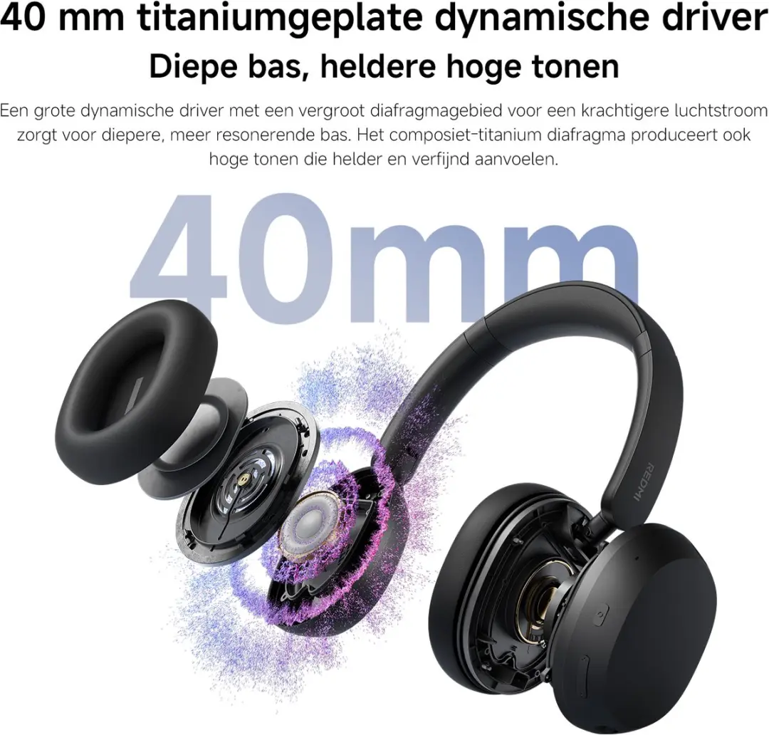 Xiaomi Redmi Headphones Neo - ANC 42dB - 72 Uur - Zwart