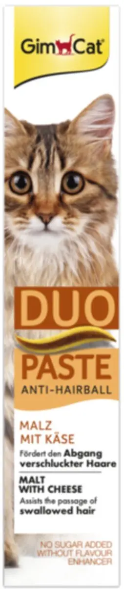 GimCat Anti-Hairball Duo-Paste Kaas Mout 50g - 8x8 Stuks