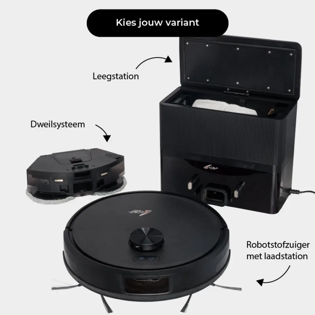 Zoef Robot Bep 5.0 Robotstofzuiger - 20.000Pa - Zwart - afbeelding 6 van 6
