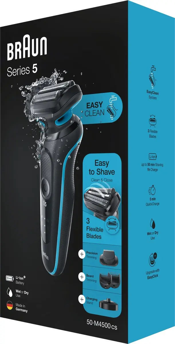 Braun Series 5 50-M4500cs Scheerapparaat - 2 Mesjes - Mint/Zwart