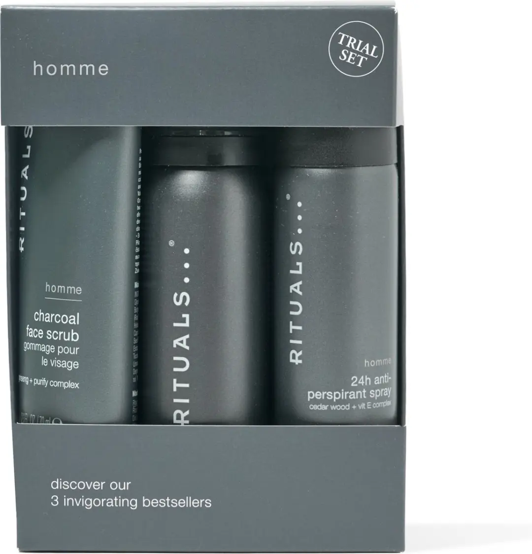 Rituals Homme Trial Set - Scrub & Douchegel 170ml - 3 Stuks