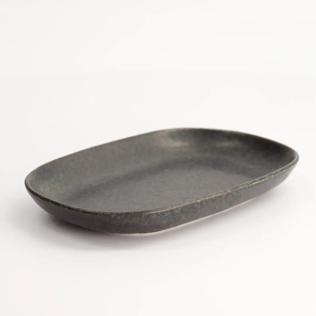 Tokyo Design Studio Matzwart Rechthoekig Bord Onyx Noir 19x13x2.4cm