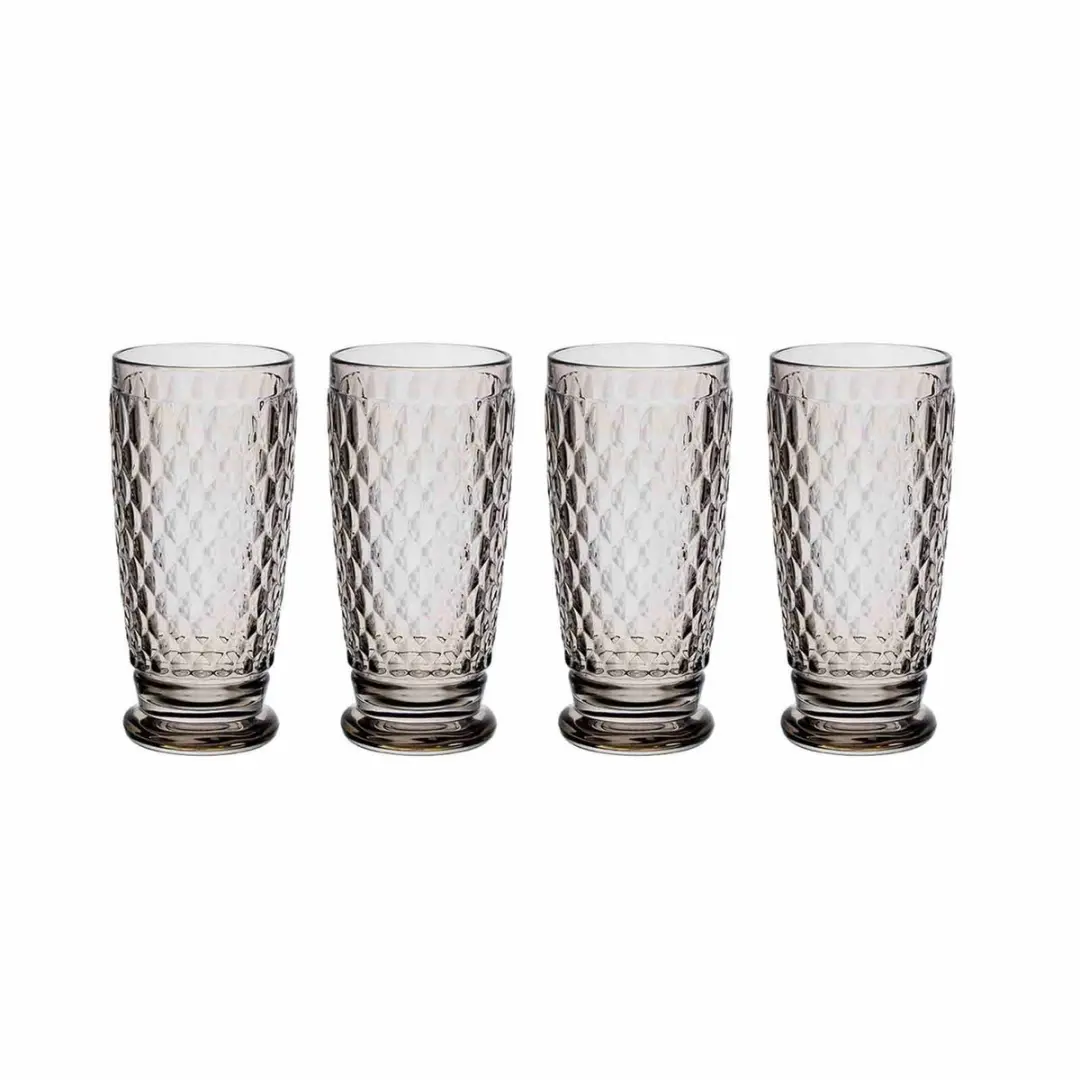 Villeroy & Boch Boston Longdrinkglazen - 4 Stuks - Grijs