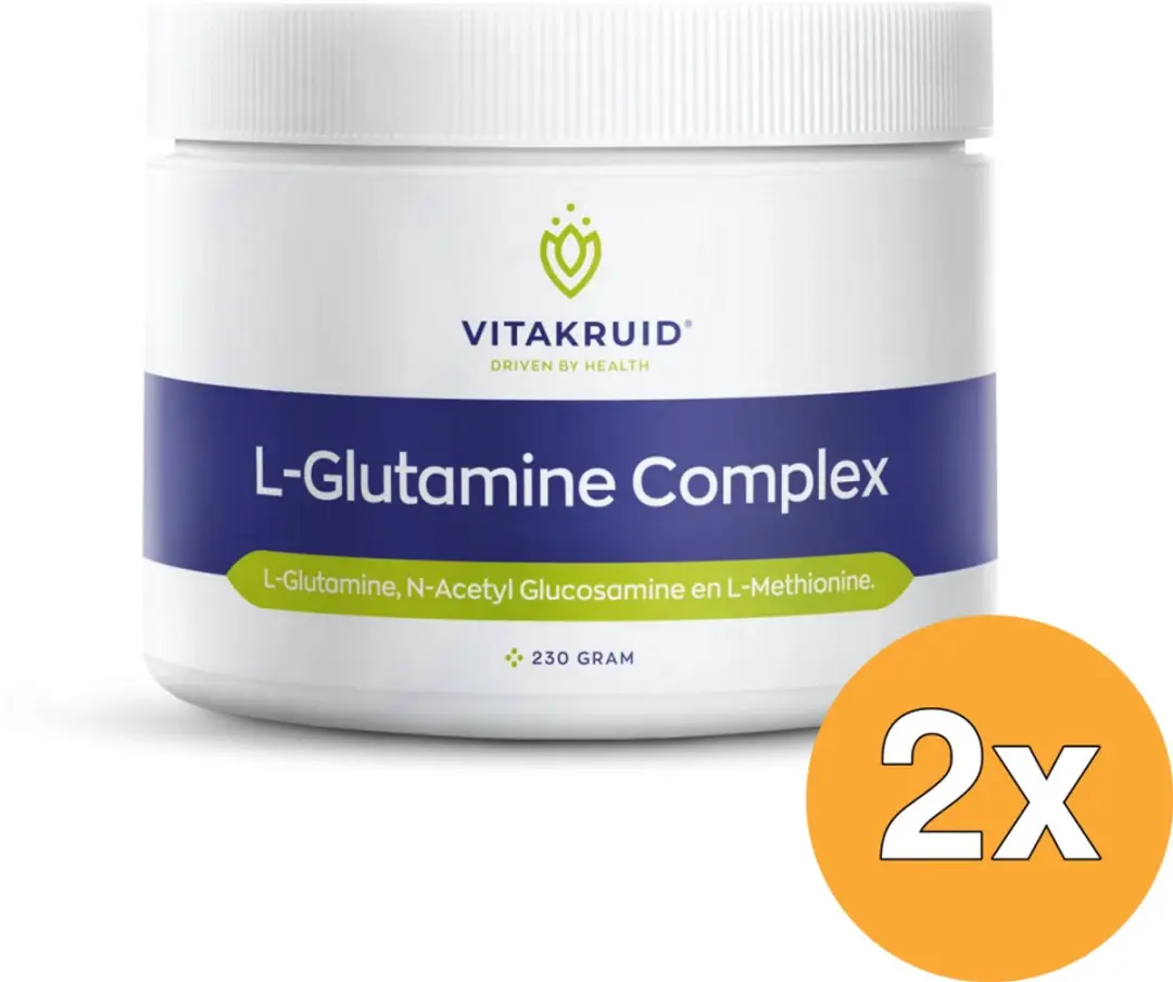 Vitakruid L-Glutamine Compleet - 2x230g - afbeelding 6 van 6