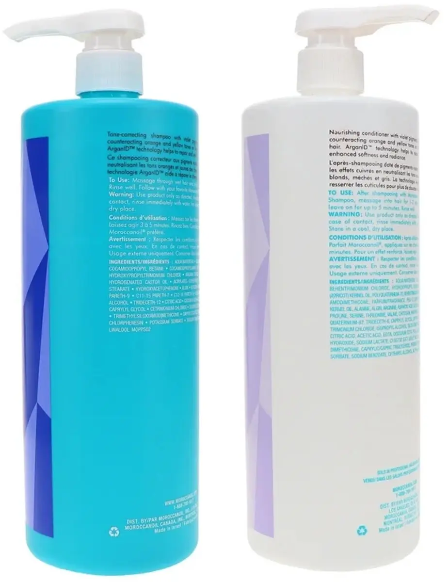 Moroccanoil Blonde Perfecting Duo Shampoo & Conditioner 1000ml - afbeelding 6 van 6