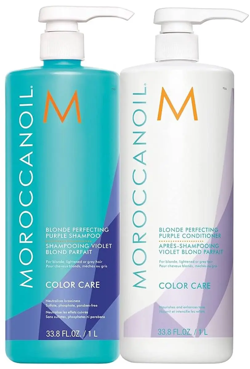 Moroccanoil Blonde Perfecting Duo Shampoo & Conditioner 1000ml