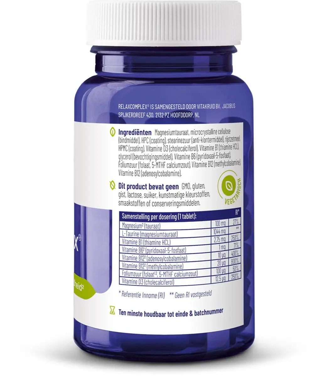 Vitakruid RelaxComplex Magnesiumtauraat & Vitamine D3 61ml
