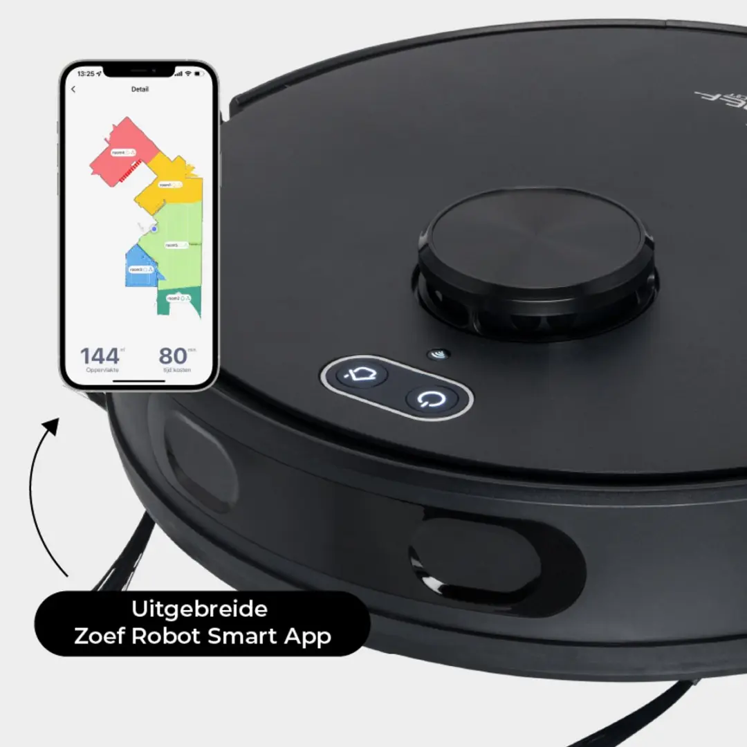 Zoef Robot Willem 2.0 WSH920Z Robotstofzuiger - 6000Pa - Zwart