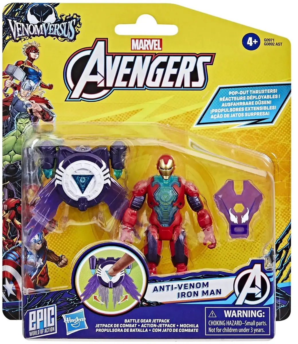 Marvel Avengers Venom vs Iron Man Actiefiguur 10cm - Rood