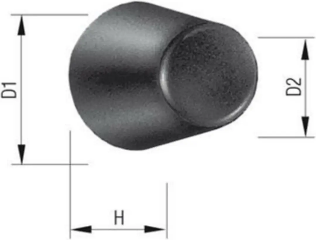 AL-KO GTO Stootrubber Conisch 38mm - Zwart