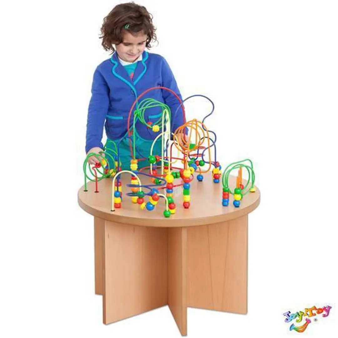 Joy Toy Speeltafel met Kralenframe - Geel