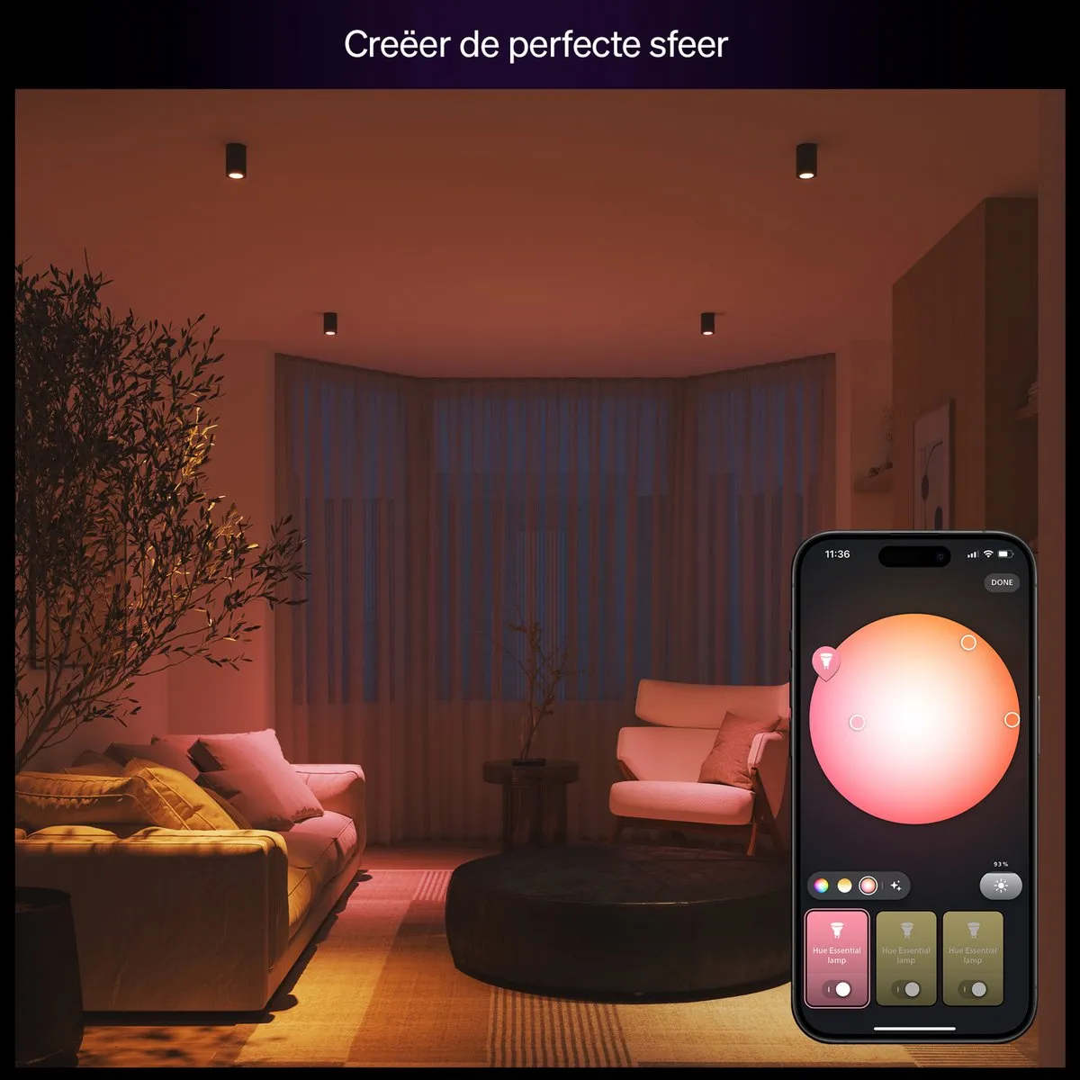 Philips Hue Essential Slimme LED GU10 Spotlight RGBW - Wit & Kleur