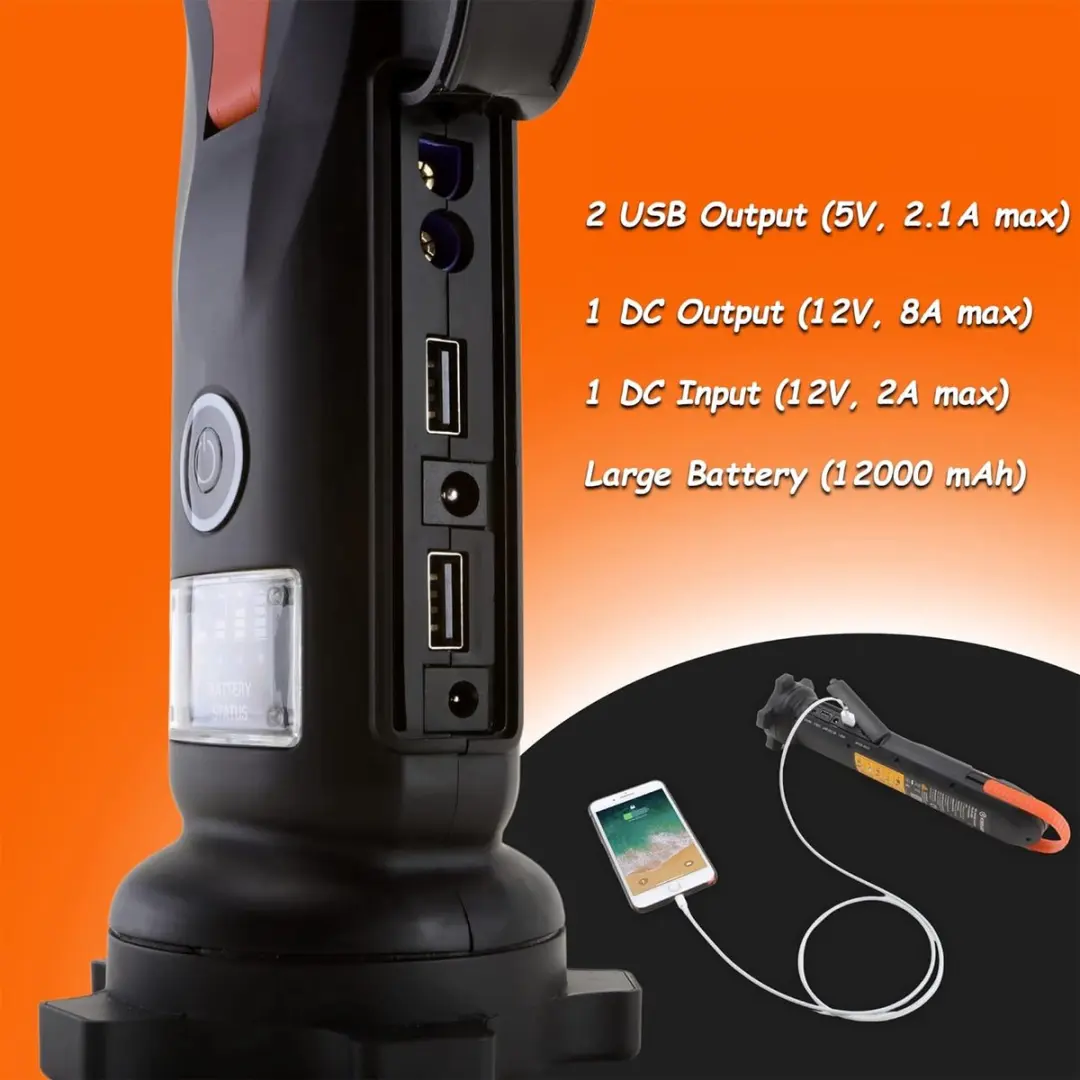 Yard Force LX JS12 Starthulp 12000mAh 400A - Zwart/Oranje