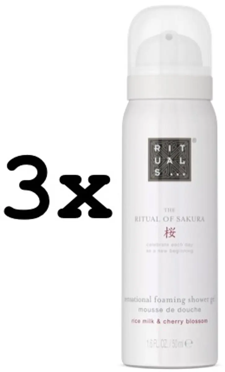 Rituals of Sakura Travel Mini Doucheschuim 150ml - 3x50ml