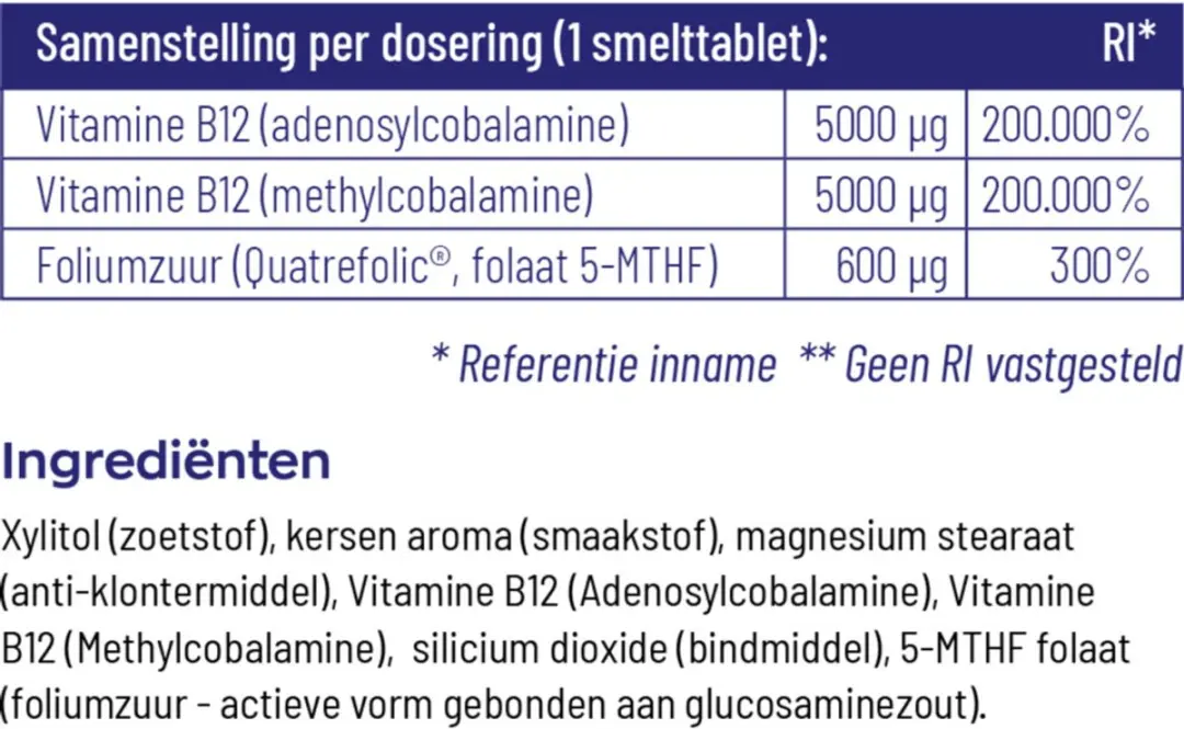Vitakruid B12 Combi 10.000 met folaat - 240 tabletten