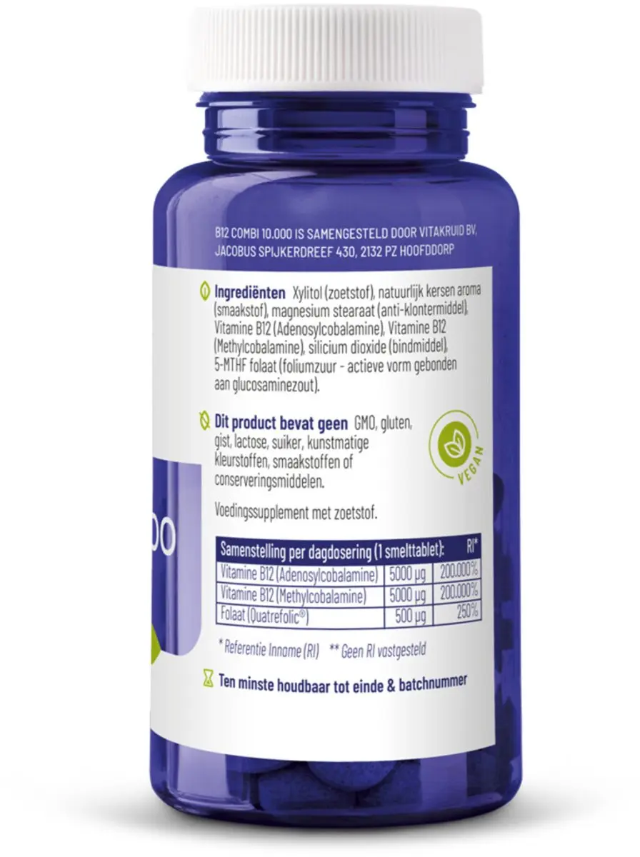 Vitakruid B12 Combi 10.000 met folaat - 240 tabletten