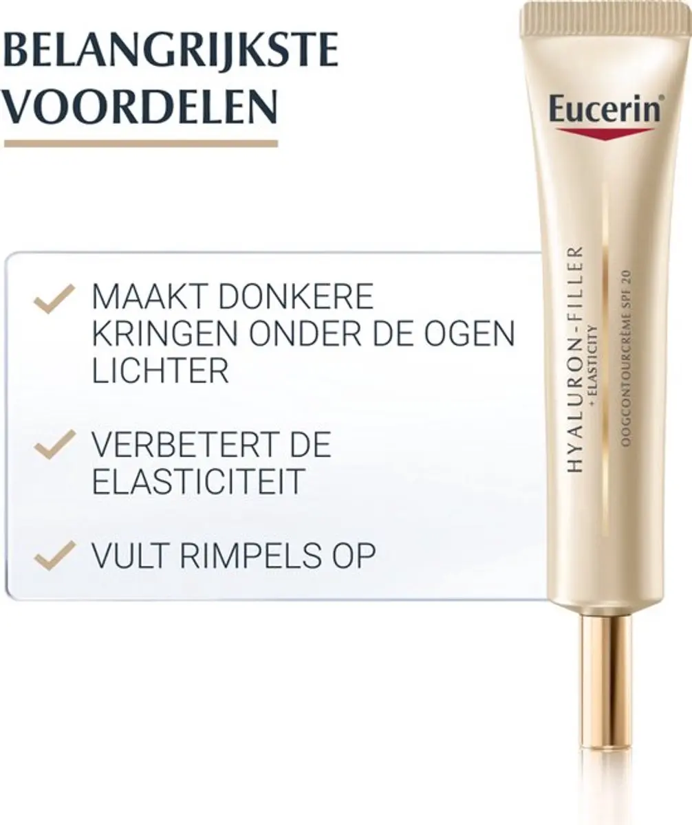 Eucerin Hyaluron-Filler Oogcrème SPF 20 15ml - 2 Stuks