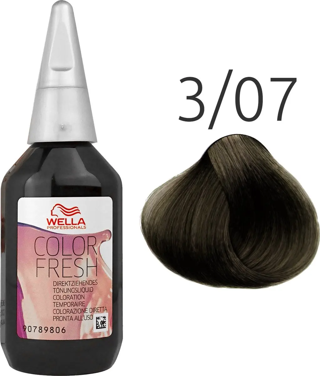 Wella Professionals Color Fresh 3/07 Haarverf 75ml - Zwart
