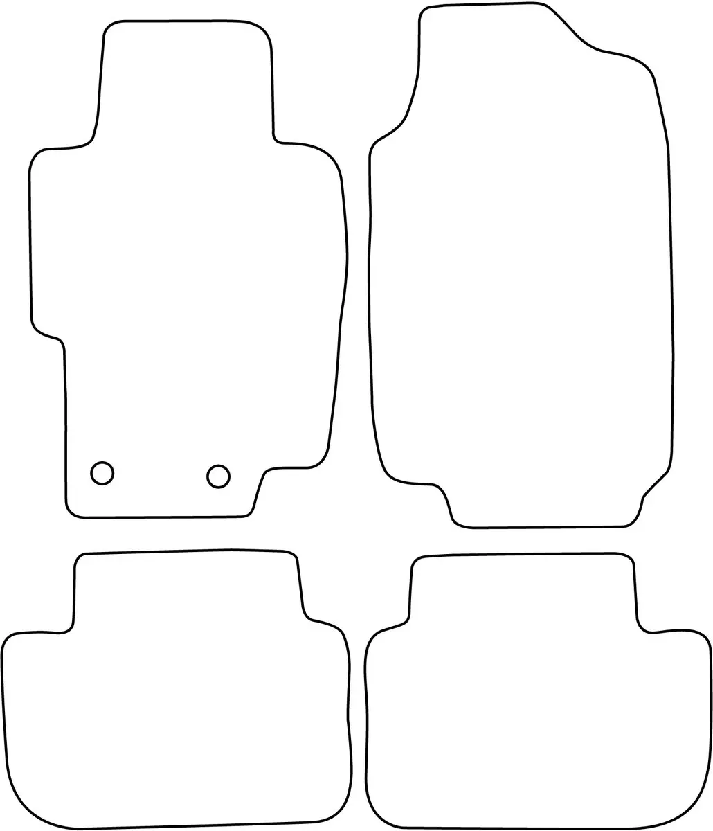 Honda Accord VII Velours Vloermatten - 4 Stuks - Zwart