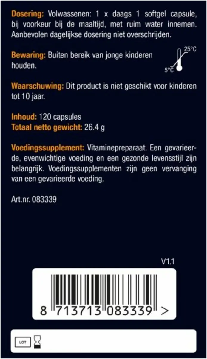 Lucovitaal Vitamine D3 Forte 360 Capsules - 3x120