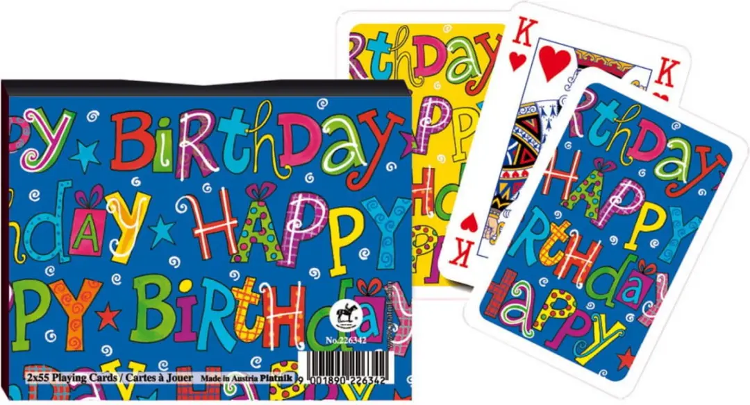 Piatnik Speelkaarten Happy Birthday 226341