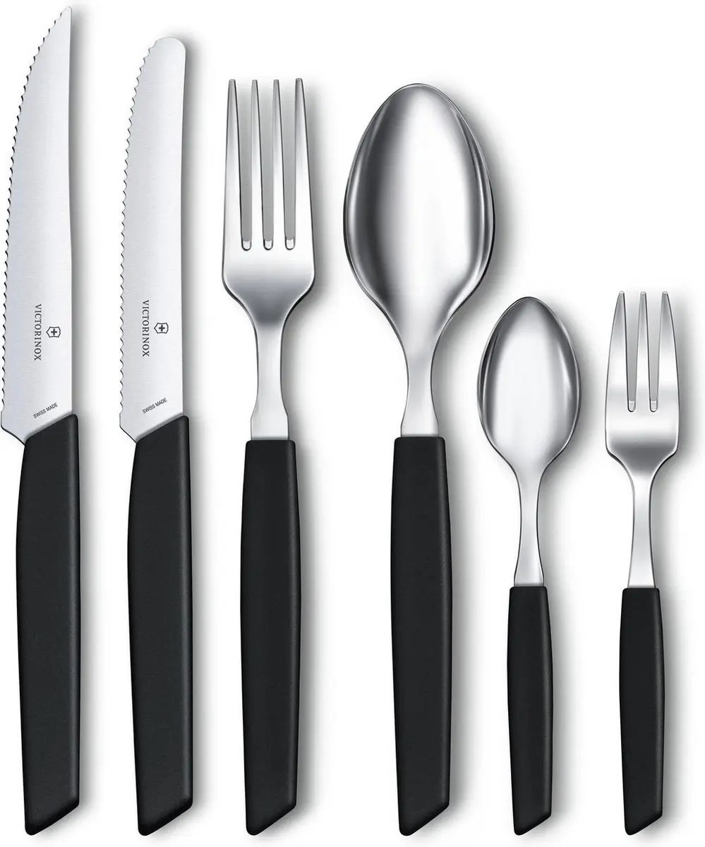 Victorinox Swiss Modern Bestekset 24-delig - 6 Personen - Zwart