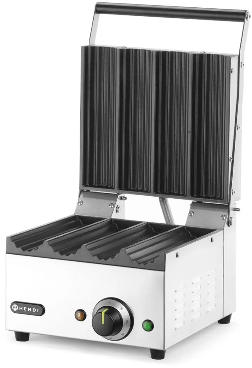 HENDI Contactgrill 4 Sleuven - 385x285x254mm