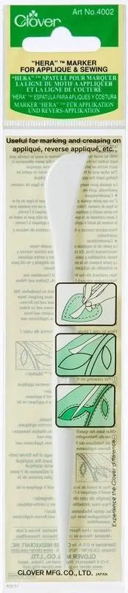 Clover Hera Marker Applique & Sewing Markeerspatel
