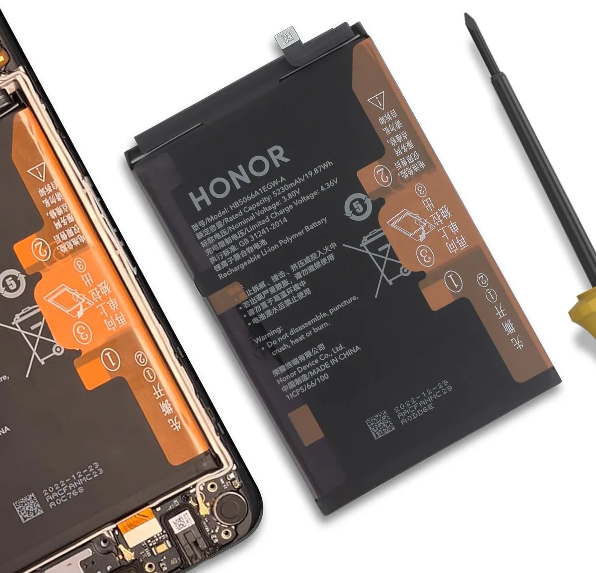 Honor X7a Originele Batterij 5230mAh - Zwart