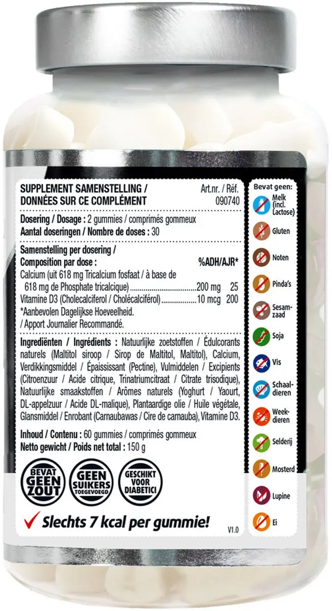 Lucovitaal Calcium D3 Gummies 60 Stuks