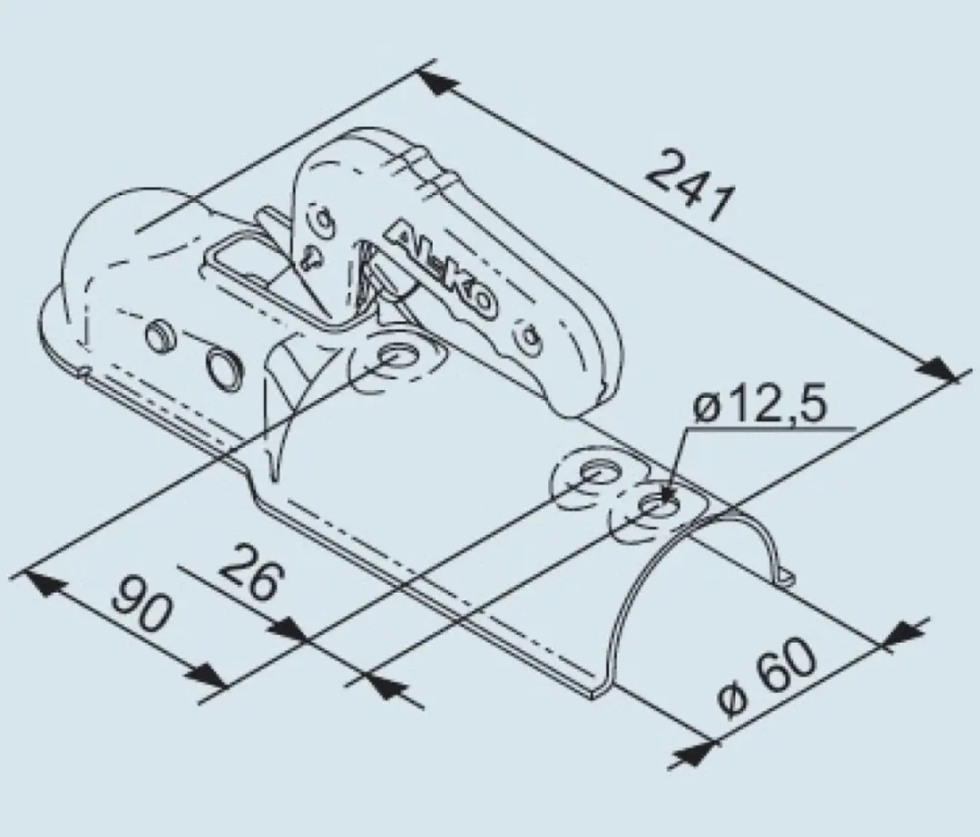 AL-KO Koppeling Ongeremd R60 750kg