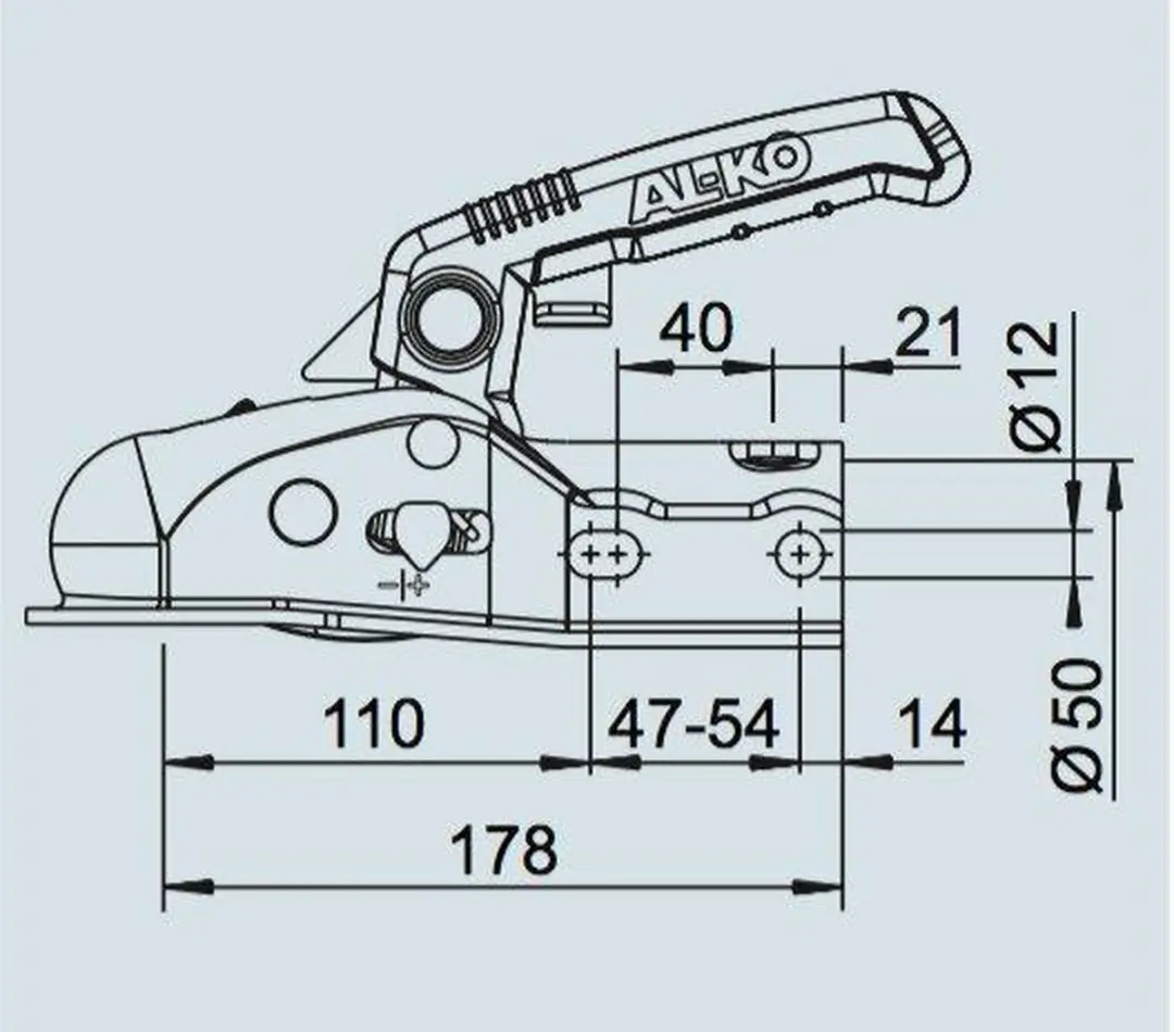 AL-KO AK270 Koppeling 2700kg - Rond 50mm - afbeelding 6 van 6