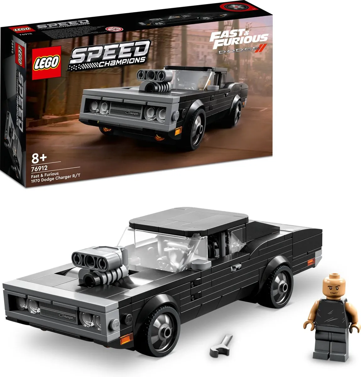 LEGO Speed Champions 1970 Dodge Charger R/T 76912 - 1 Minifiguur - afbeelding 2 van 6