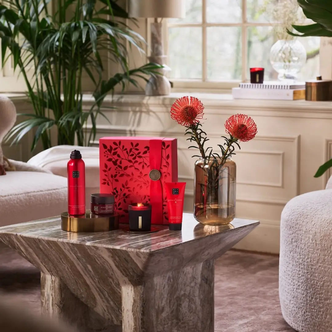 Rituals Ayurveda Geschenkset - Dagcrème Geurkaars Douchegel Scrub