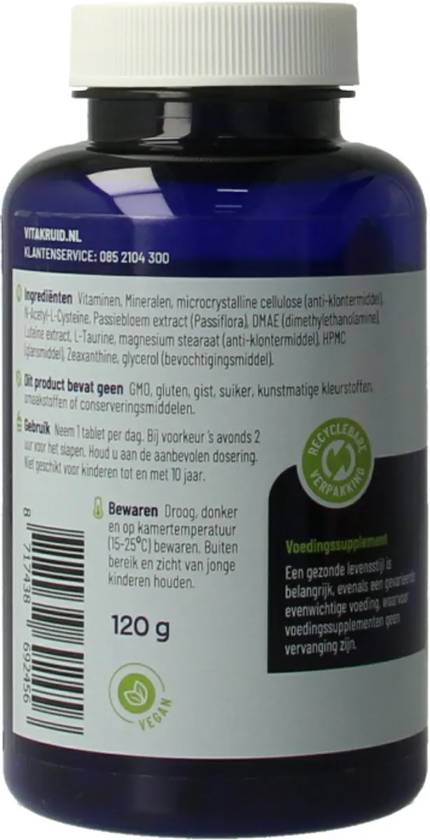 Vitakruid Multi Nacht Vrouw 50+ 90 Tabletten