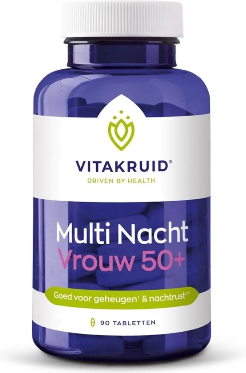 Vitakruid Multi Nacht Vrouw 50+ 90 Tabletten