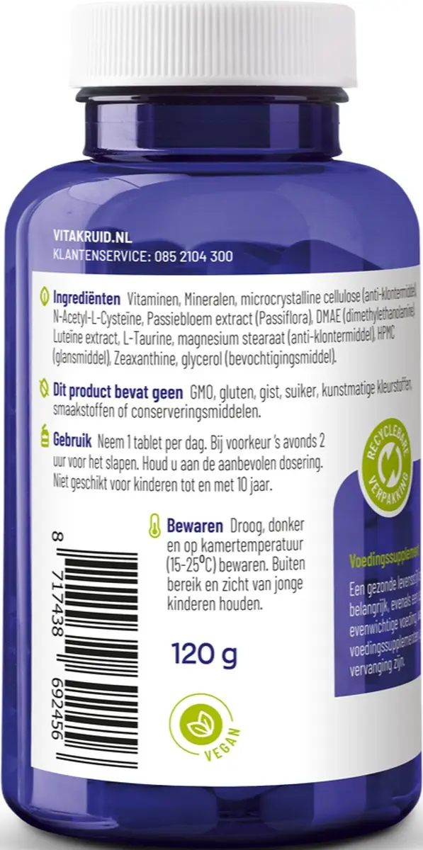 Vitakruid Multi Nacht Vrouw 50+ 90 Tabletten