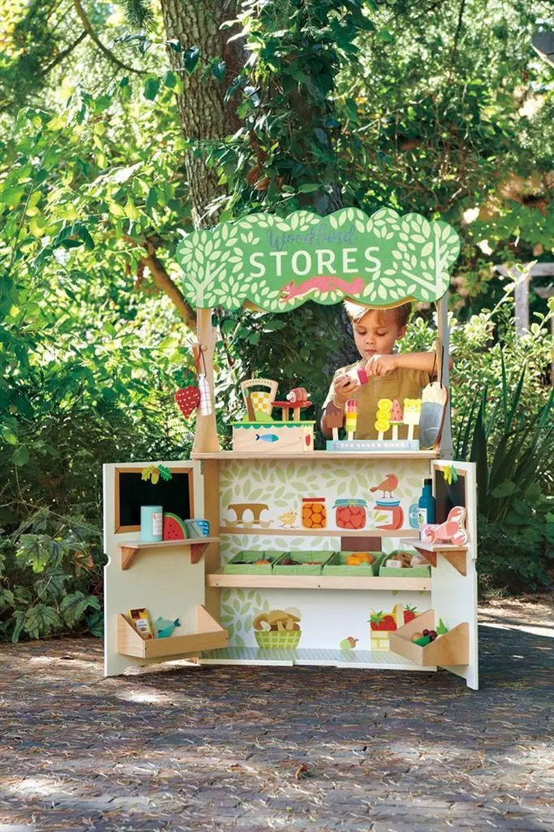 Tender Leaf Toys Winkeltje & Poppenkast Woodland - 2-in-1 - Multicolor