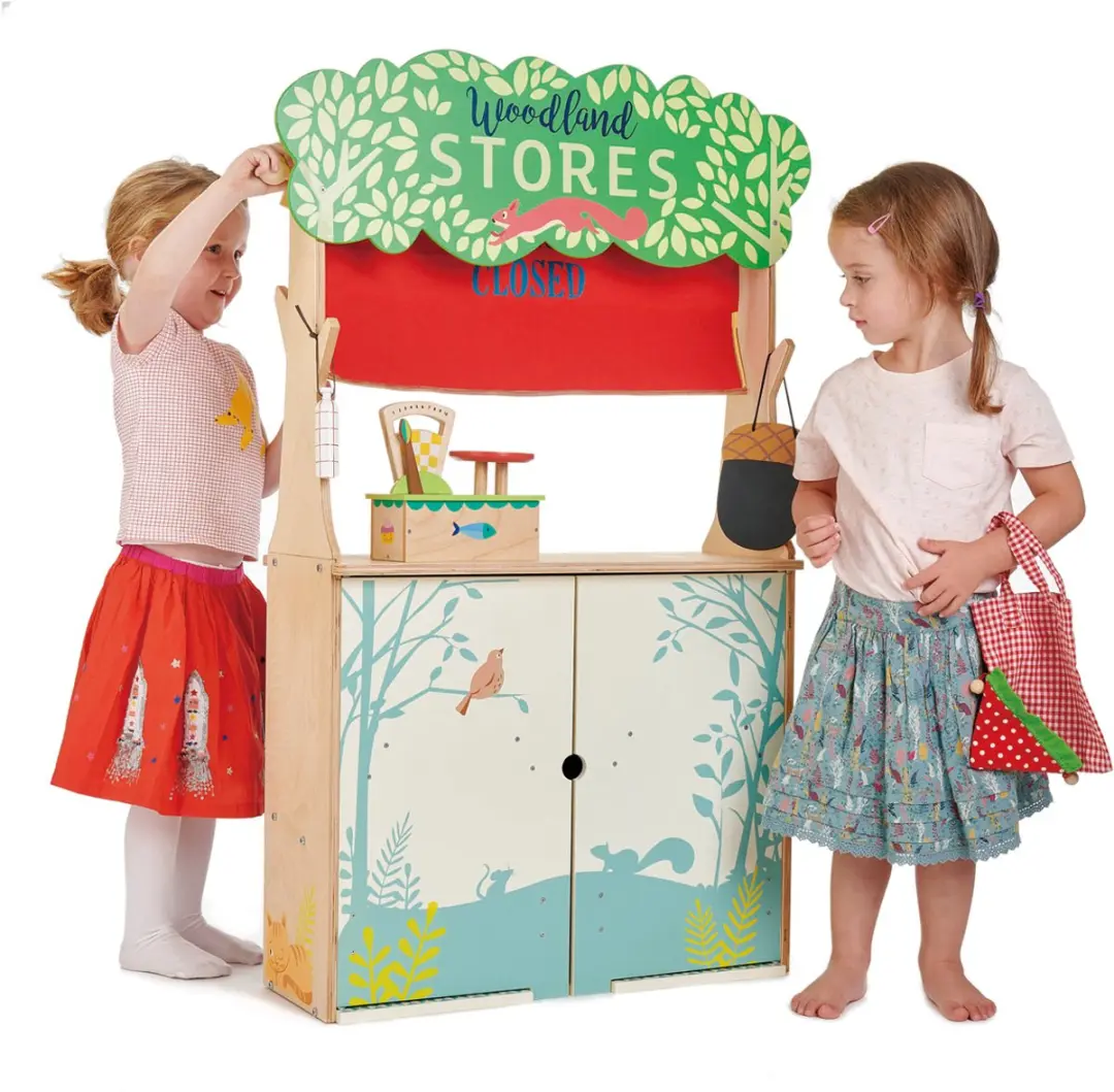 Tender Leaf Toys Winkeltje & Poppenkast Woodland - 2-in-1 - Multicolor