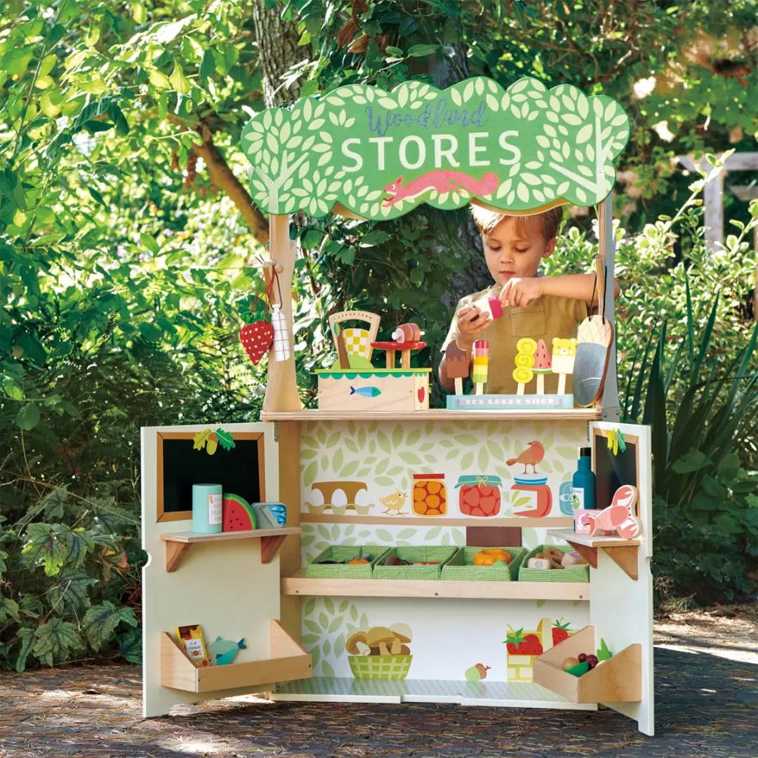 Tender Leaf Toys Winkeltje & Poppenkast Woodland - 2-in-1 - Multicolor