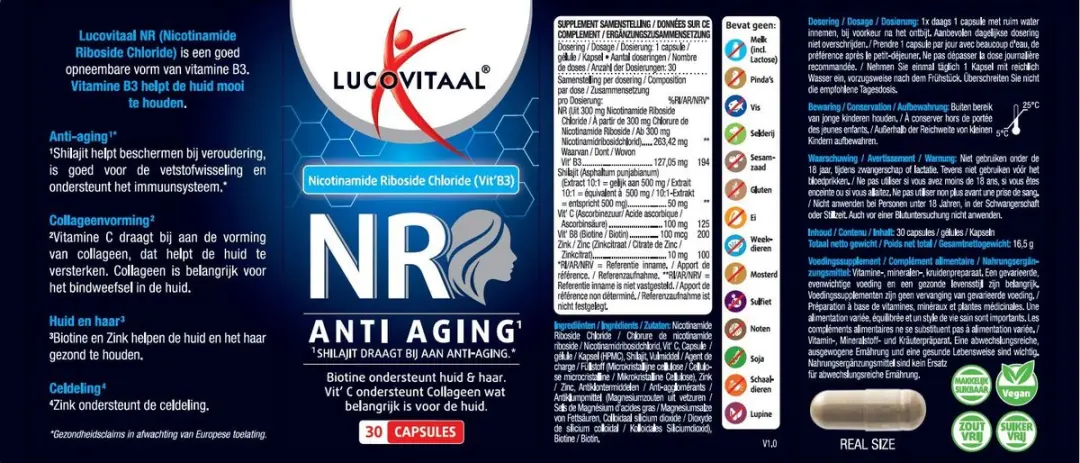 Lucovitaal NR Anti-Aging Capsules - 30 Stuks