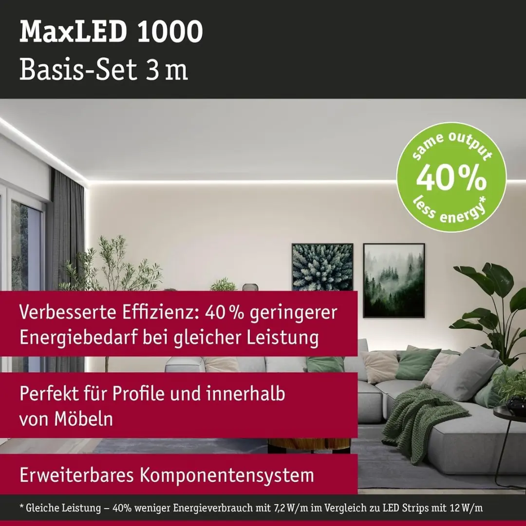 Paulmann MaxLED 71247 LED-strip 3m - 22W 1100lm/m 128 LED's/m 4000K