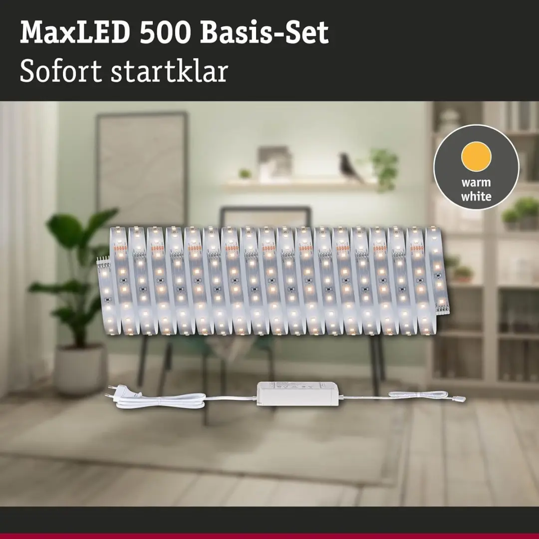 Paulmann MaxLED 500 71229 LED-strip 10m - 28W 550lm/m 64 LED/m - Warm wit - afbeelding 2 van 5