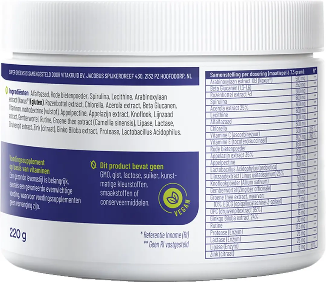 Vitakruid Super Greens 2x220g - afbeelding 6 van 6