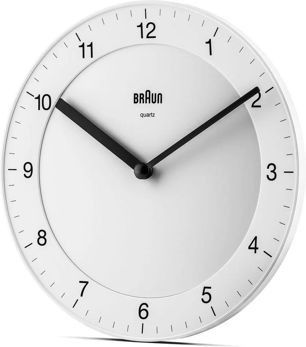 Braun BC 06 W Analoge Wandklok - 20cm Wit